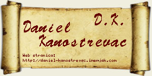 Daniel Kanostrevac vizit kartica